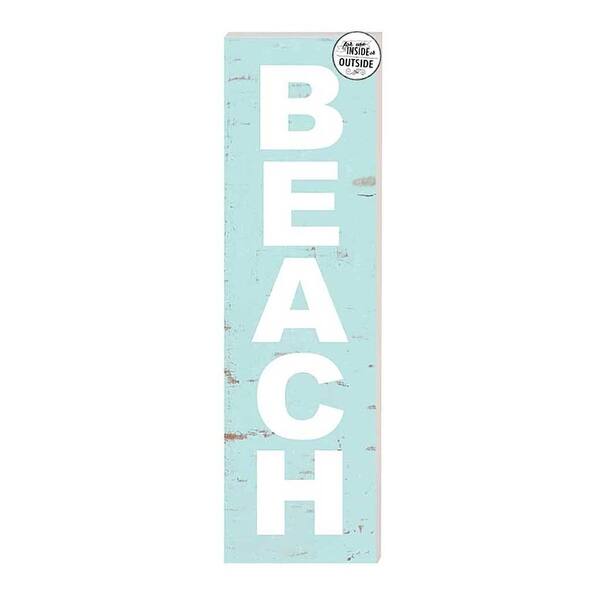 35" rectangular “beach" outdoor porch board sign decoration Bed Bath